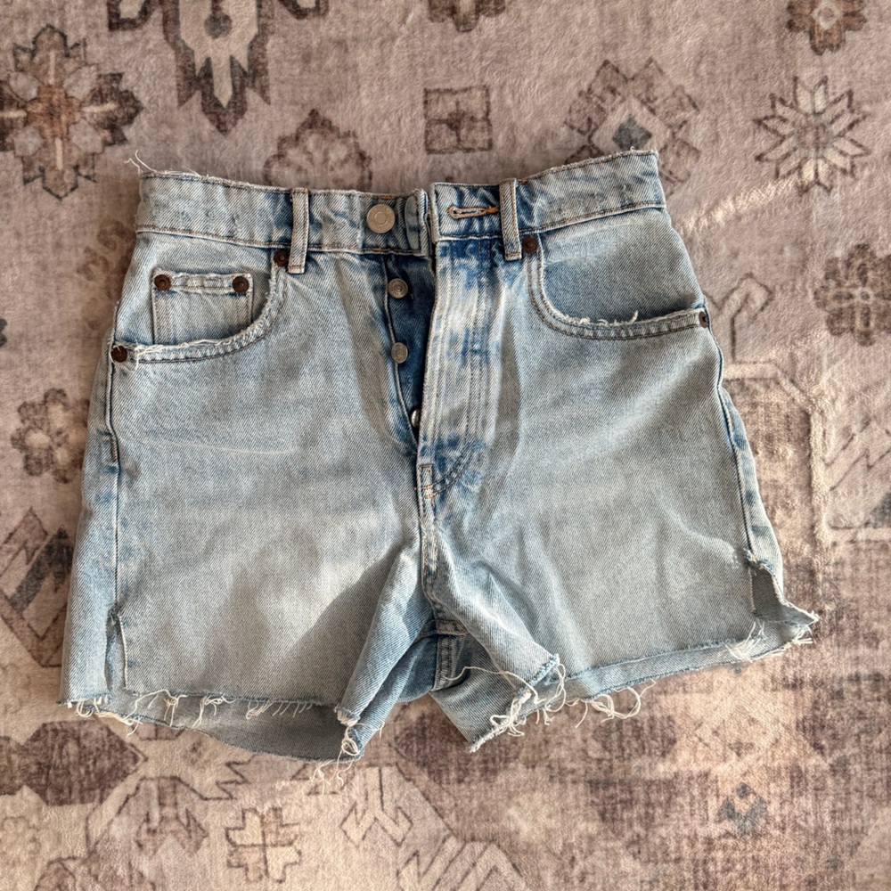 Zara Light Blue high waisted Jean Shorts